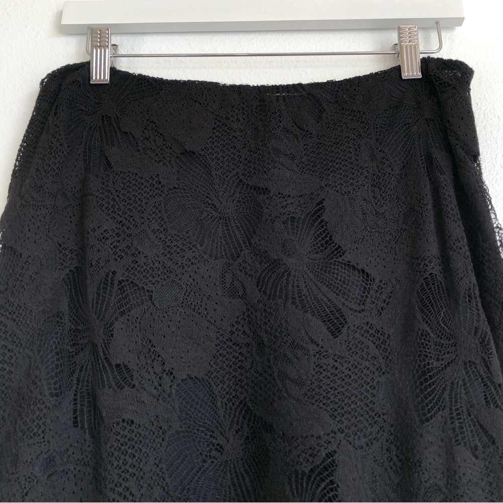 Ralph Lauren Black Label Floral Lace Handkerchief Hem Skirt Size 10 - Picture 3 of 11
